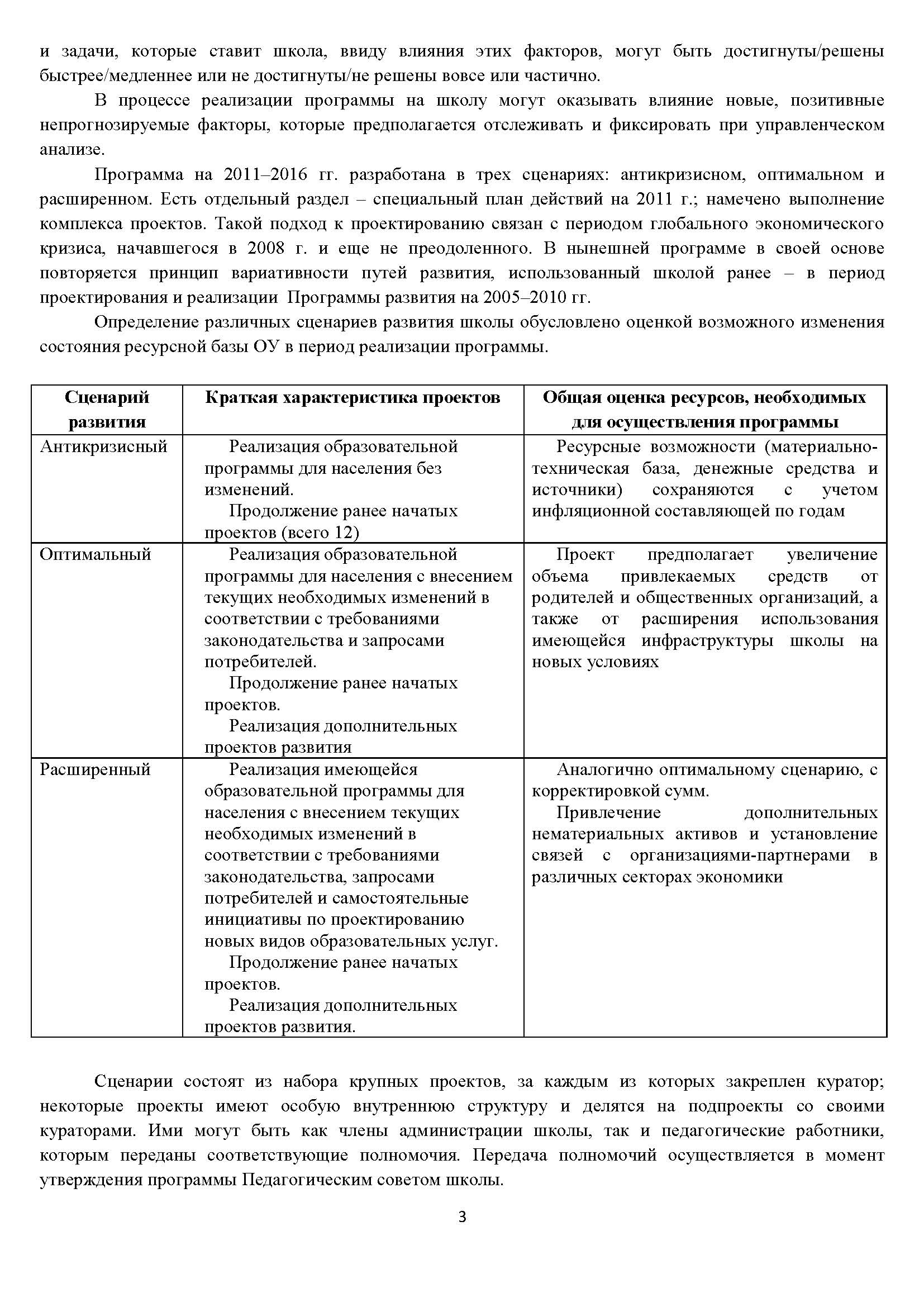 Программа развития школы 2011-2016 гг. Стр.3